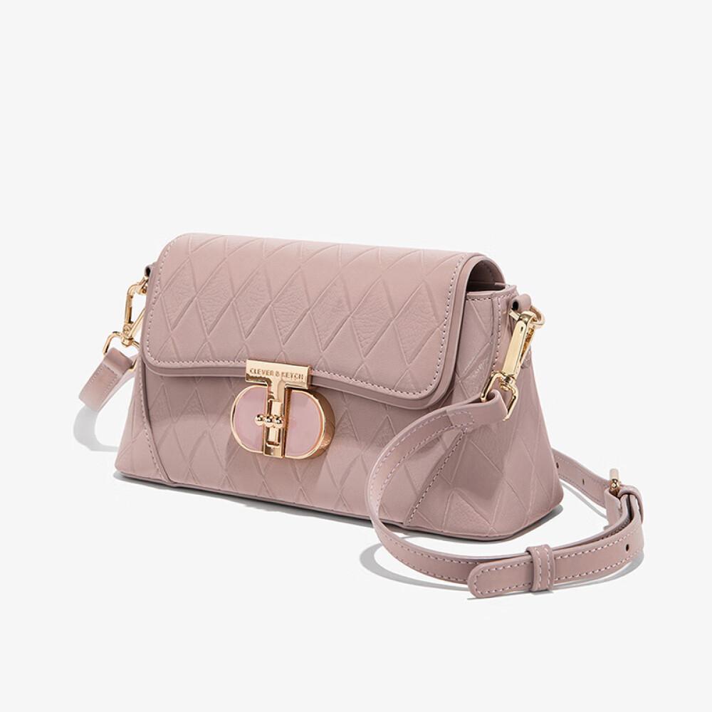 Damentasche Leichter Luxus High-End Baguette-Tasche Achseltasche Schultertasche Umhängetasche Rosa Länge 23cm breit 8cm hoch 13cm