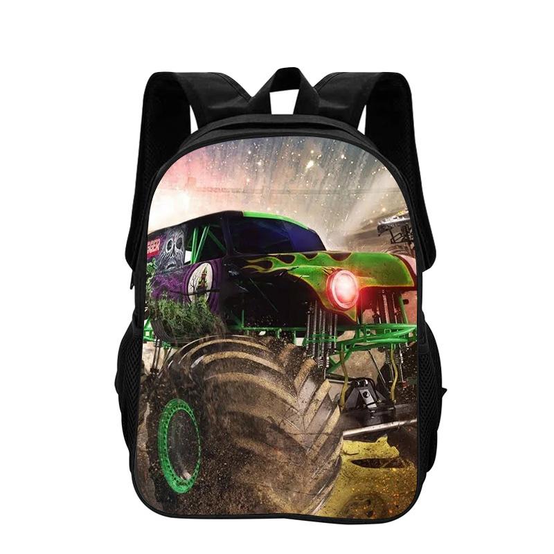Monster Jam Cartoon Printed Backpack New Trend, Large Capacity, Best Campus Companion for Primary and Secondary School Students