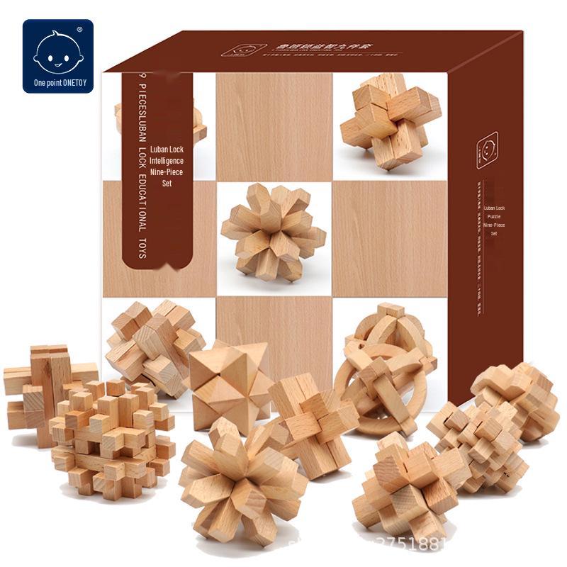 

Детская деревянная головоломка «Замок Конгмина» - Игрушка для развития интеллекта для всех возрастов 7.5*7.5 cm