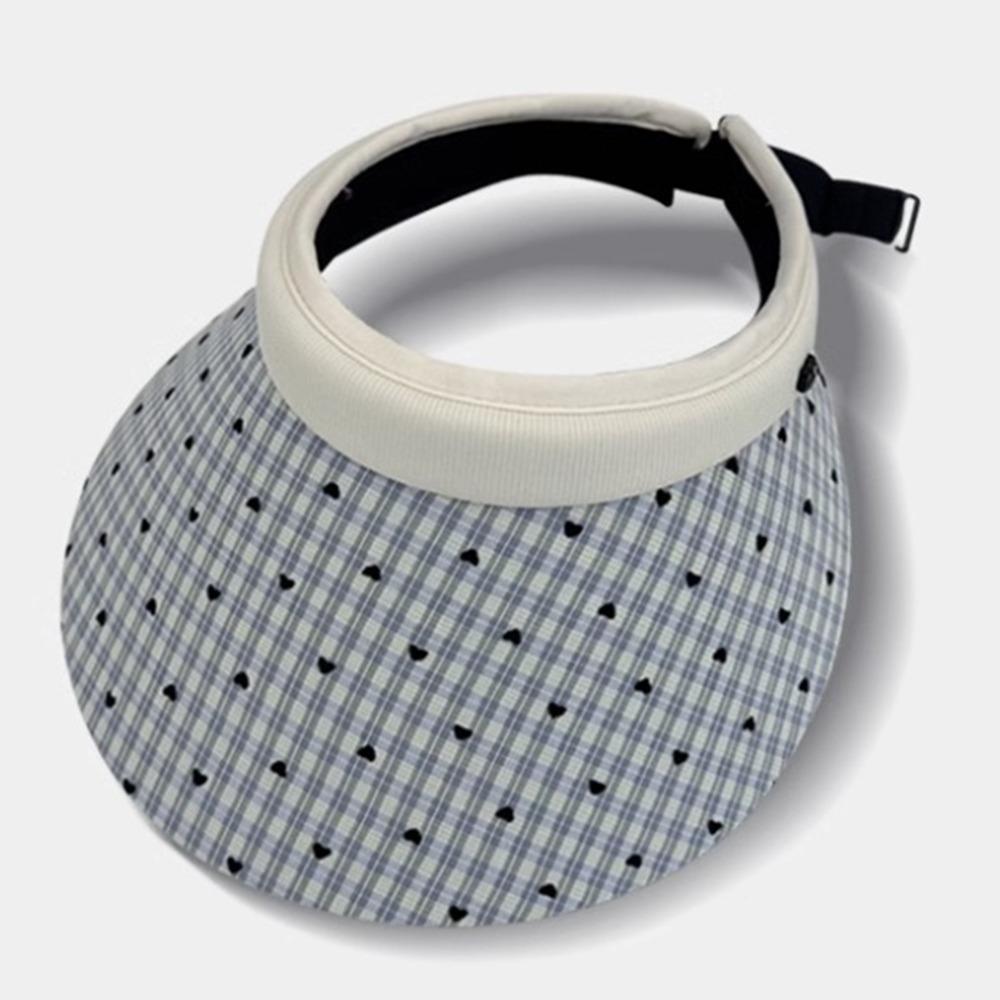 Anti-UV Woman Sun Hat Colorful Dot Visor Cap Peaked Hat Empty Top Cap  Holiday