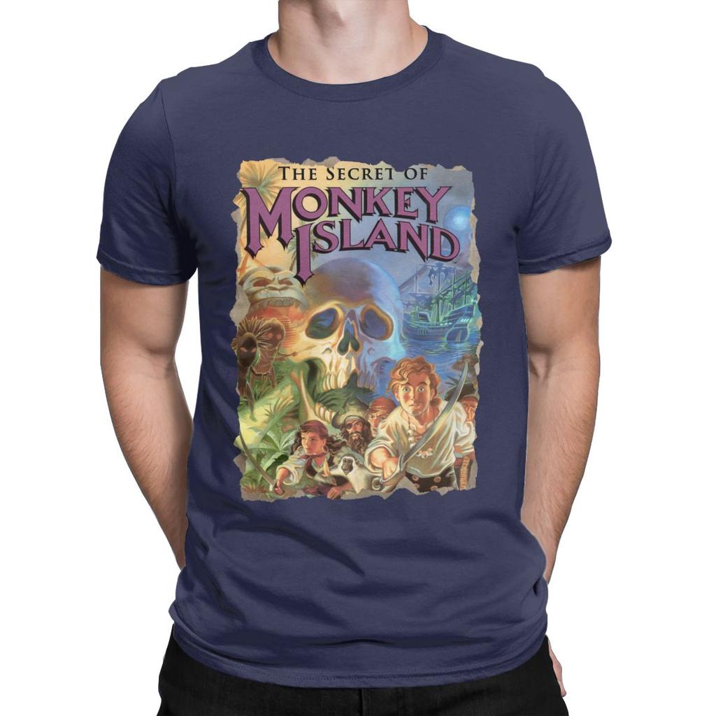 Creative The Secret Of Monkey Island T-Shirt Men Crew Neck 100% Cotton T Shirts Short Sleeve Tees 6XL Clothes