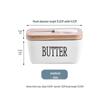 European-Style Ceramic Butter Dish with Lid - Cheese Storage Box for Fresh-Keeping In Kitchen