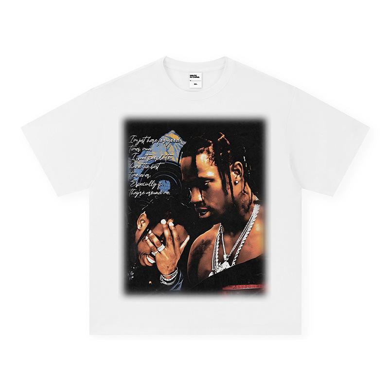 

Travis Scott Lyric Graphic TShirt Unisex Women Oversized Hip Hop Rapper Casual Cotton Short Sleeve Hypebeast Trendy For Weekend 4XL