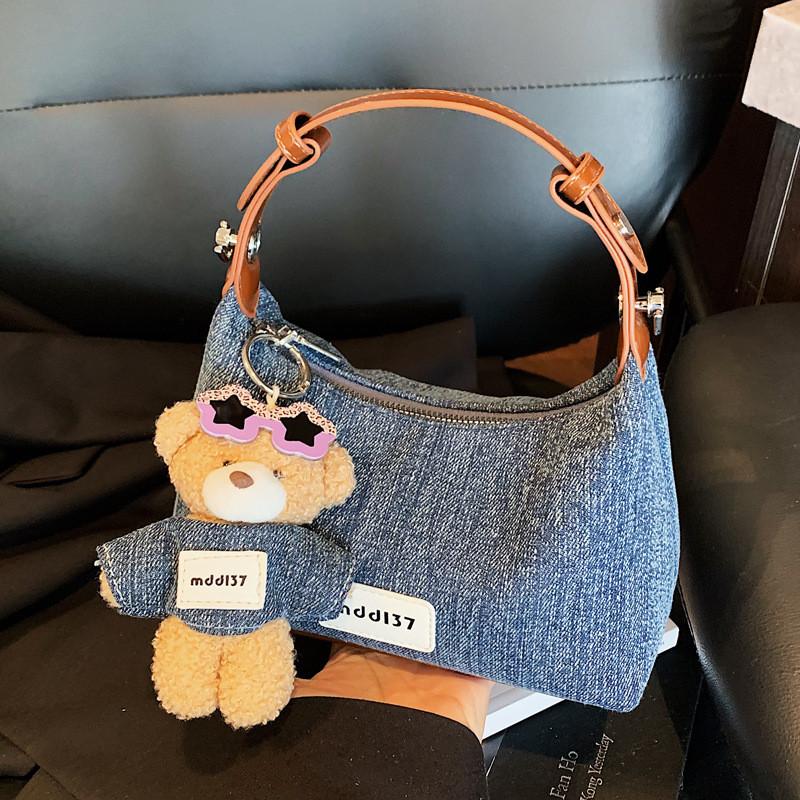 IELGY Ladies Messenger Bag Denim Fashionable All-Match Can Be Carried In Hand