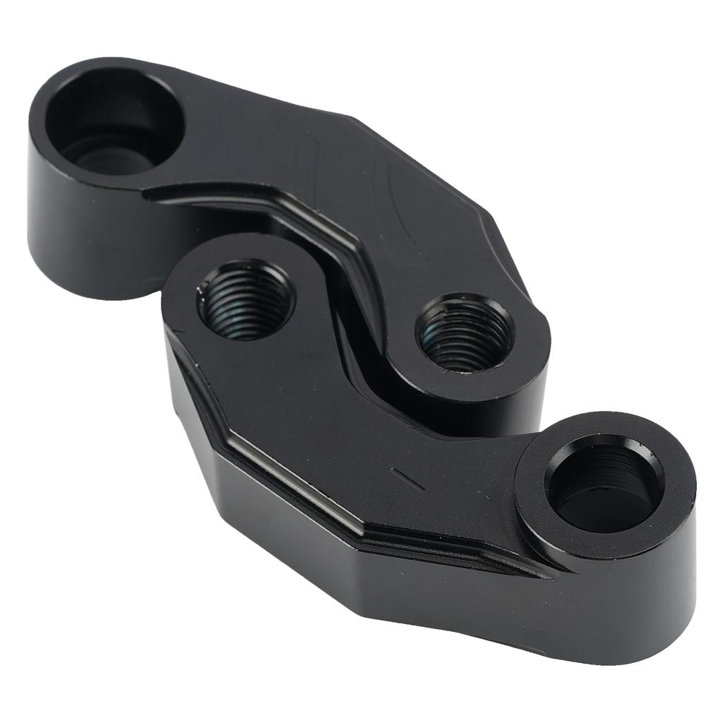 Pair Black Aluminum Mirror Extenders Risers Extension 10mm Universal Fit