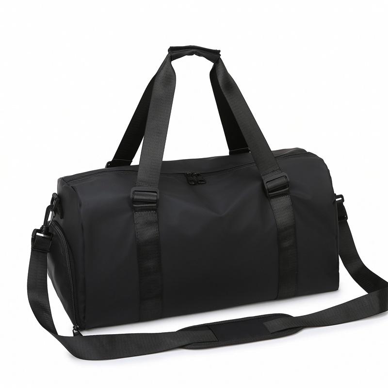 

Спортивная спортивная сумка большой вместимости: Сумка для переноски, через плечо, сумка-мессенджер, спортивная и для отдыха с напечатанным логотипом чёрный