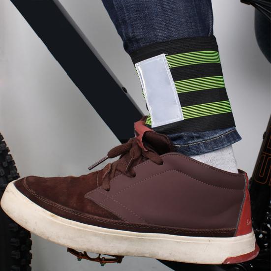1 Paar Broek Elastische Bind Veiligheidsband Fiets Fiets Reflecterende Beenband