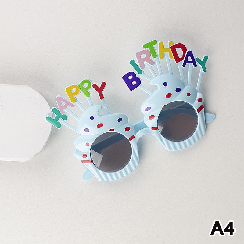 Party Fun Birthday Glasses Photo Props Plastic Decorative for Memorable Occasions