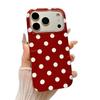 Applicable iPhone16 mobile phone case retro IMD polka dot color anti-drop protective case 17Pro all-inclusive case 15plus