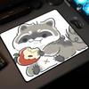 1PC XS Raccoon Mouse Pad Small Gamer Desk Mat Square Gaming Office Accessories Mousepad PC Rubber Keyboard Table Mats 500x500mm
