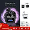 V8 Display A9pro Bluetooth Headset: A10 ANC Wireless In-Ear, V20TWS with LCD Screen and Long Battery Life
