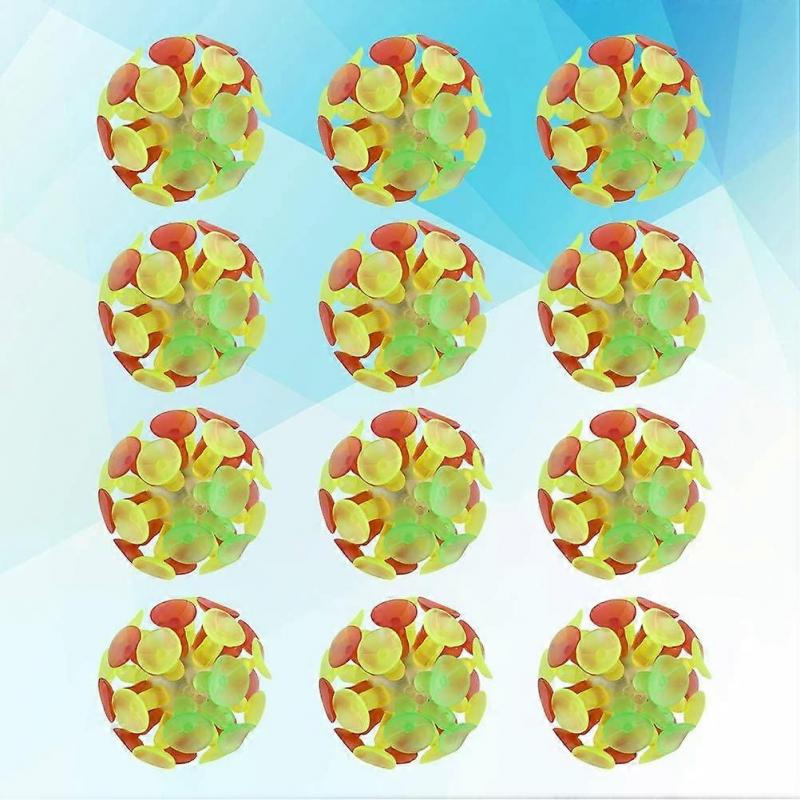 12PCS Suction Cup Ball Toy Parent-Child Interaction Sucker Ball Kids Plaything Party Toy for Children Kids