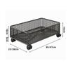 Rolling Storage Cart with Wheels, Metal Mesh Bathroom Organizer Trolley for Laundry Room