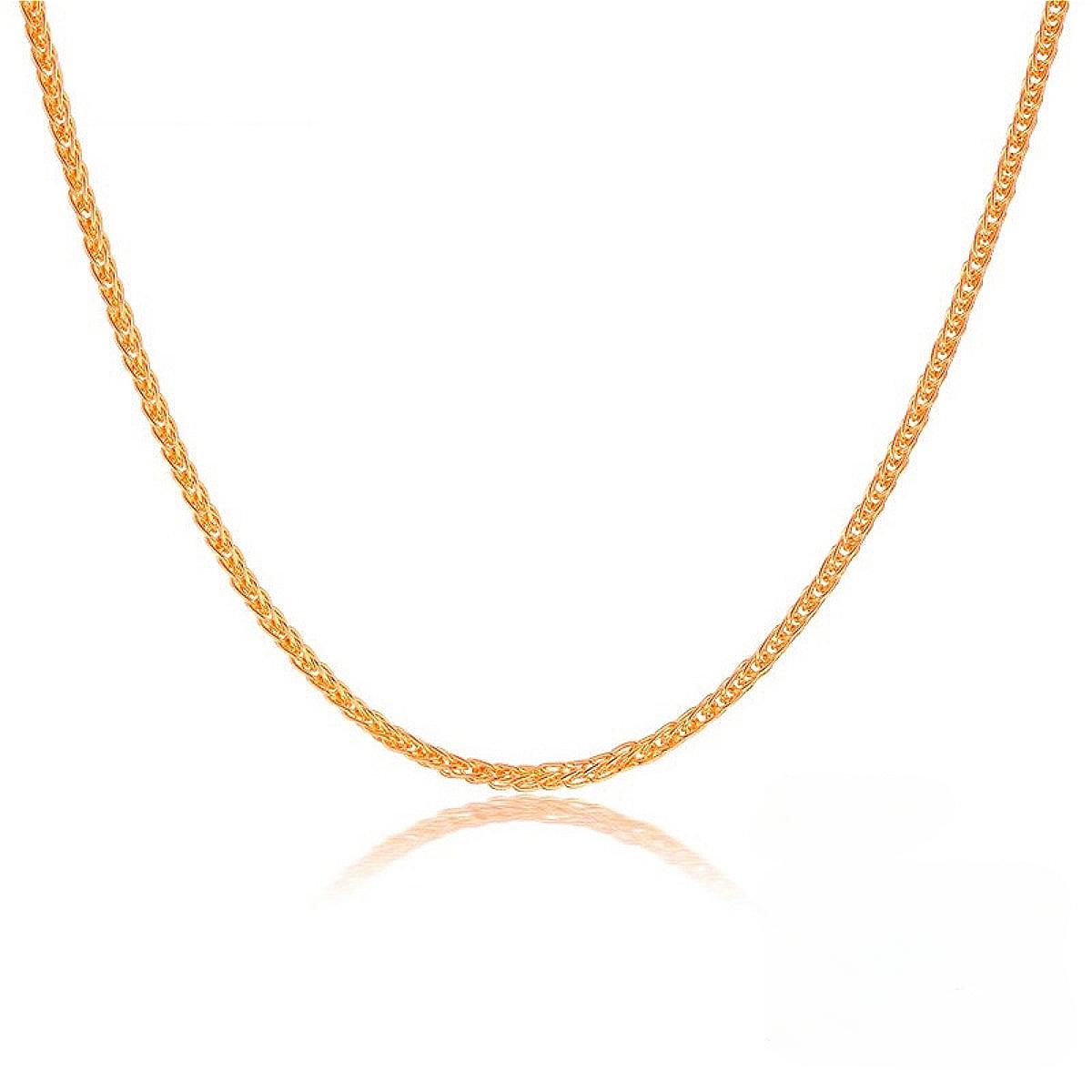 

Женское ожерелье-цепочка Шопена ручной работы толщиной 1 мм, простые базовые ювелирные изделия на шею 40cm розового золота