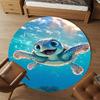 1PC Sea turtle Ocean Round Chair mat Area Rug - Non-Slip, Floor Mat for Office, Bedroom, home decor Christmas Gift c0528059
