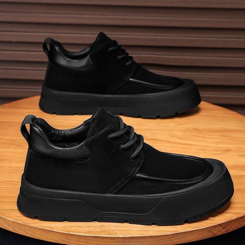 New men s handmade online casual leather shoes men s retro bag head lace-up soft-soled breathable board shoes 39