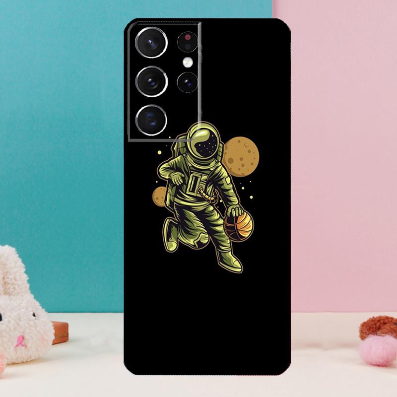 Cartoon Space Astronaut Phone Case For Samsung Galaxy S25 S23 S22 S21 Ultra S9 S10 S20 Plus S24 FE Funda Cover Shell