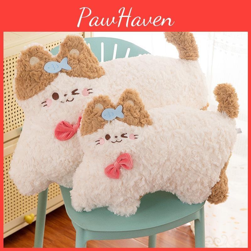 Cheerful Cat Cute Plush Toy Adorable Cartoon Girls Bedtime Pal Gift Birthday