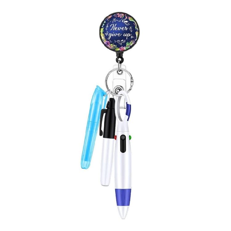 

Convenient Retractable Nurse Pen Retractable Badge Holder Pen Student and Office Pens for Efficient Prescription Writing