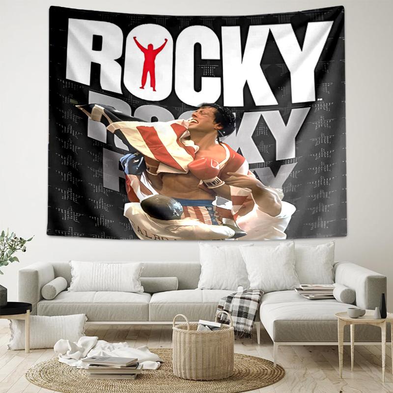1pc The Champion of Boxing Rock-y Tapestry, Living Room, Bedroom, Office, Party Decor, Ideal Festive Gift