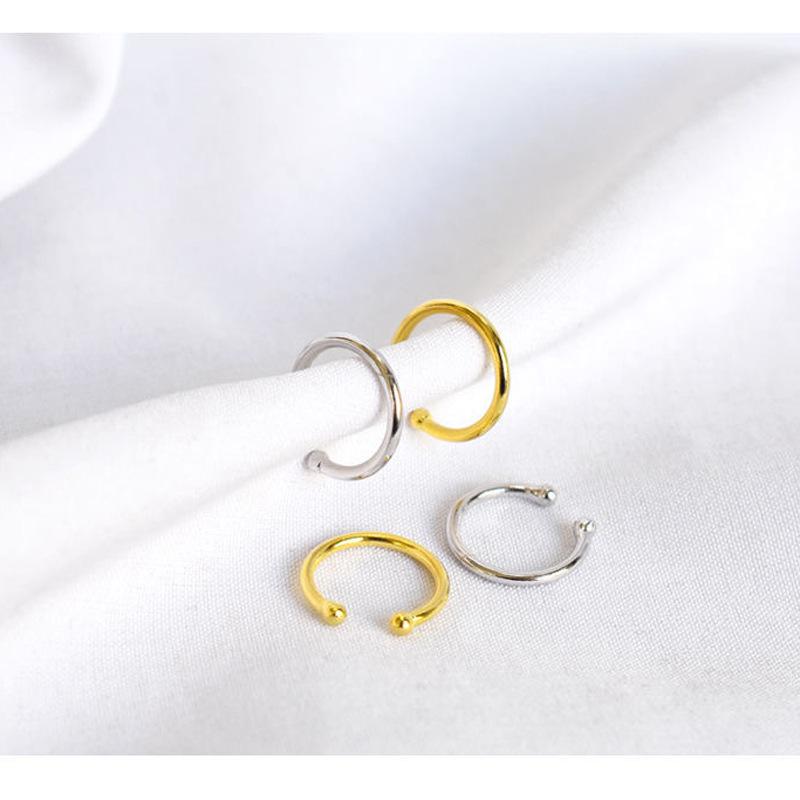 Korean Personalized Ear Clips Women's Earrings Without Ear Piercings Smooth Ear Bones Ear Buckles Temperament Jewelry
