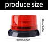 Solar Powered Vehicle Emergency Light High Brightness LEDs Warning Light Waterproof Design Magnetic Mount 2 Light Modes