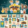 Calendario dell'Avvento di Natale per Bambini 24 Giorni Presepe Bambini, Legame Familiare con Mini Figure, Attività Festive Interattive