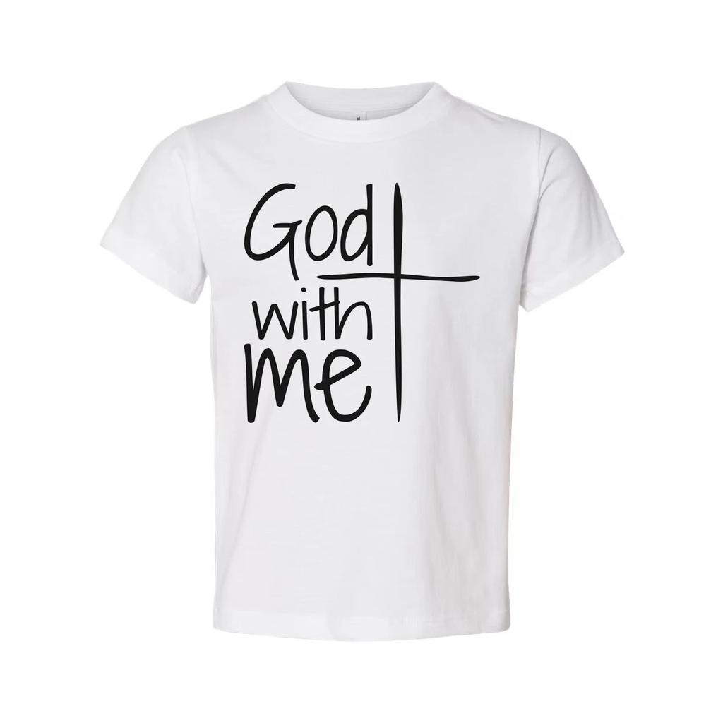 Christian Unisex T Shirt Featuring God With Me Cross Graphic For Faith Centered