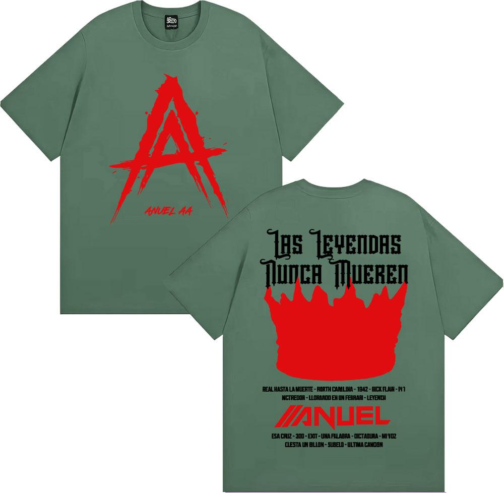 

Anuel AA Real Hasta La Muerte Printed T Shirt Men Women Harajuku Hip Hop Streetwear Tshirts Cotton Casual Short Sleeve T Shirts 4XL