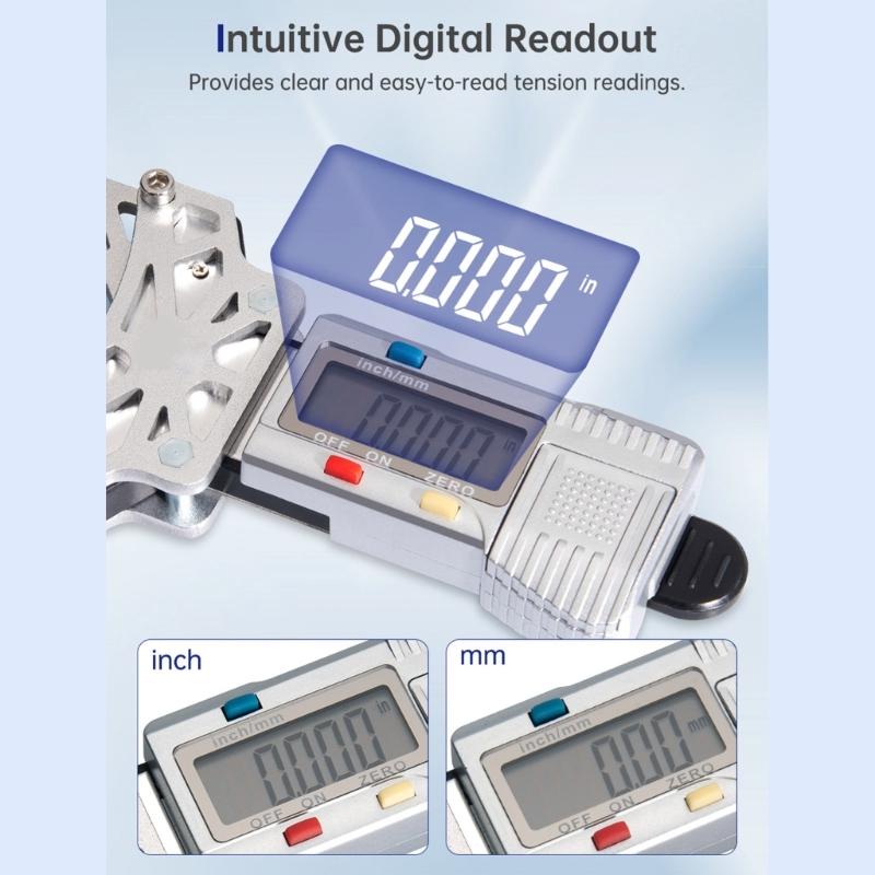 Belt Tension Tool Aluminum Belt Tension Measuring Device  Digital Display for Accurate Belt Calibration Lightweight
