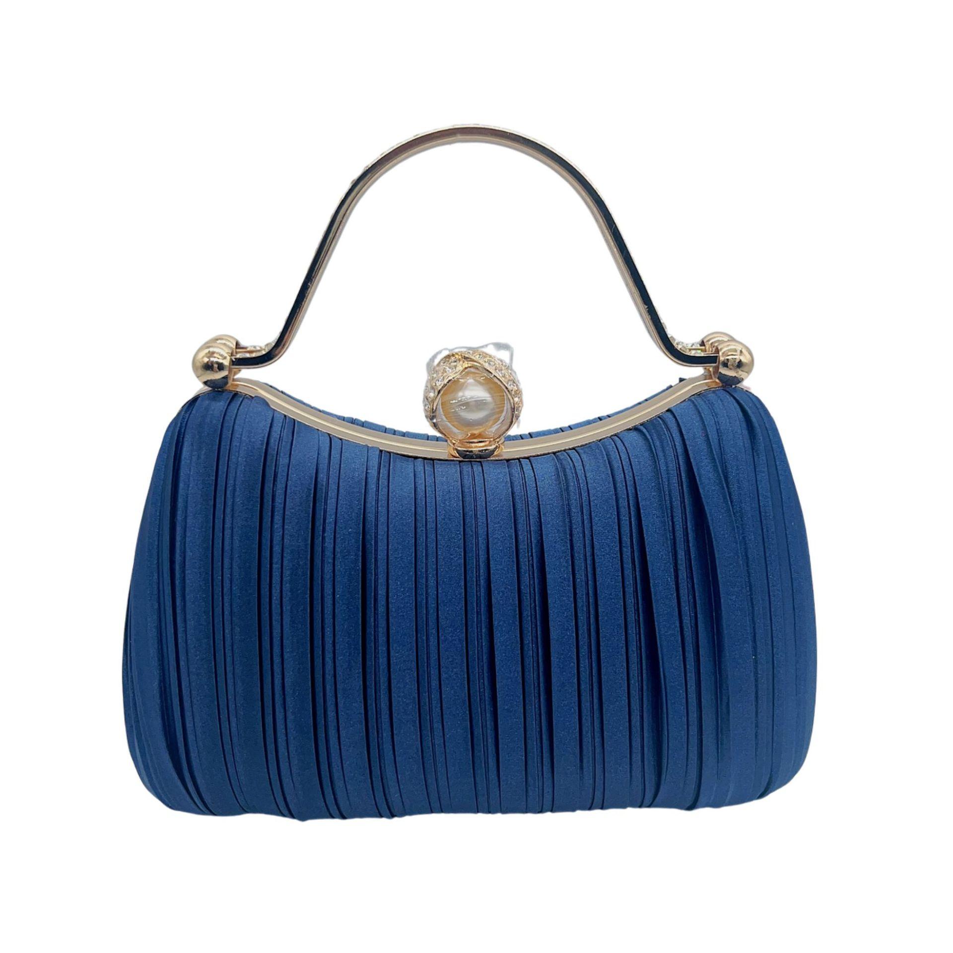 

Vintage Temperament Pleated Evening Bag Elegant Retro Fashion Green Beige Round Circles Handbag For Women Wedding Party Clutch синий