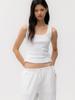 GLOWNY G Classic Scoop Neck Sleeveless (White)
