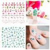 5 Sheets Summer Style Nail Water Decals Gradient Tropical Flamingo Stickers Fruit Watermeleon Nail A