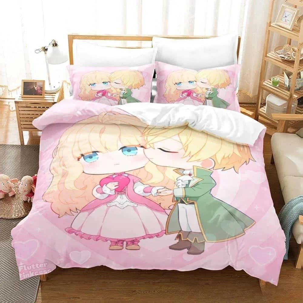 3D Anime Bibliophile Princess Ganzjahres Bettwäscheset Einzelbett Twin Full Queen King Size Bettset Erwachsener Kind Schlafzimmer Bettbezug Sets