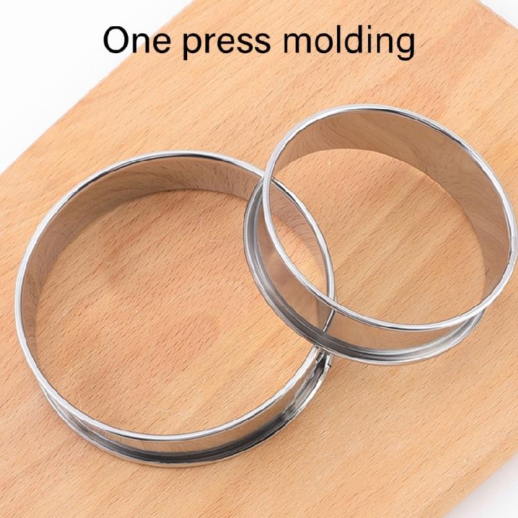 Easy Demold Baking Rings Tarts Molds Professional Stainless Steel Round Baking Rings Cake Mould for Tarts and Eggs