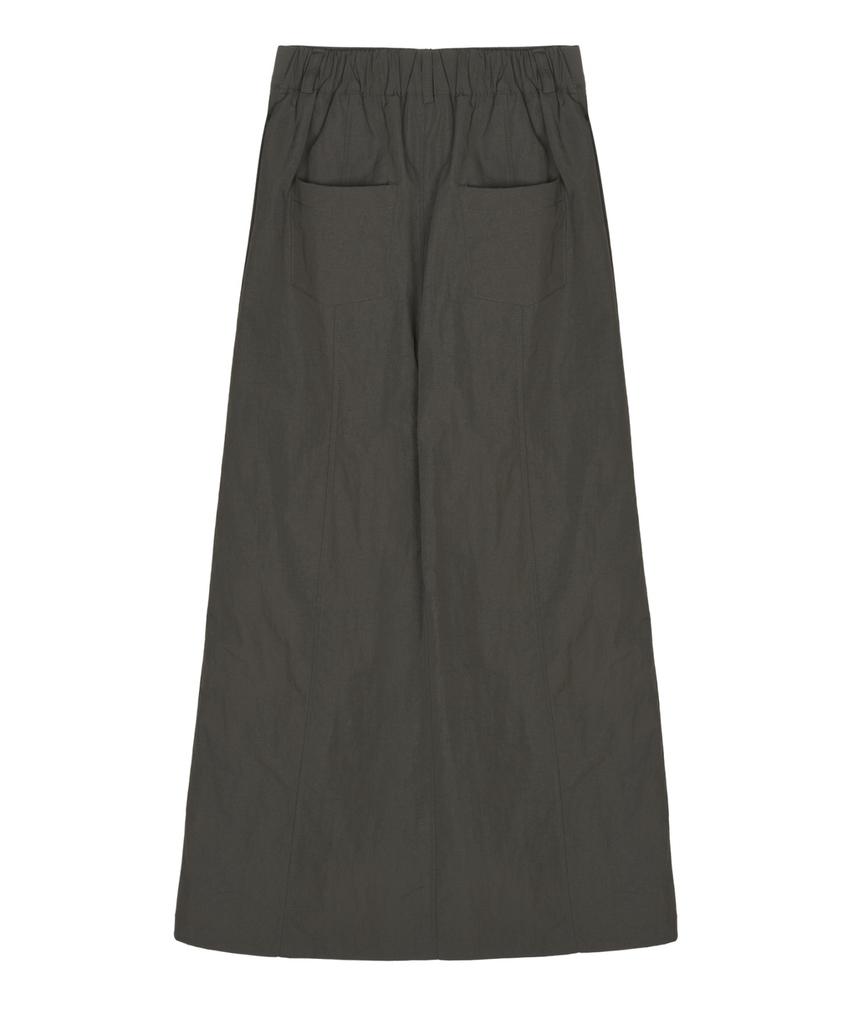 Nigaennikol Panel Long Skirt_Charcoal