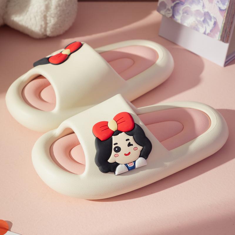 

Stepping on shit feeling summer cute princess children s cool slippers outer wear removable indoor soft bottom slippers women s non-slip 180 [suitable for foot length 16.5-17 cm]