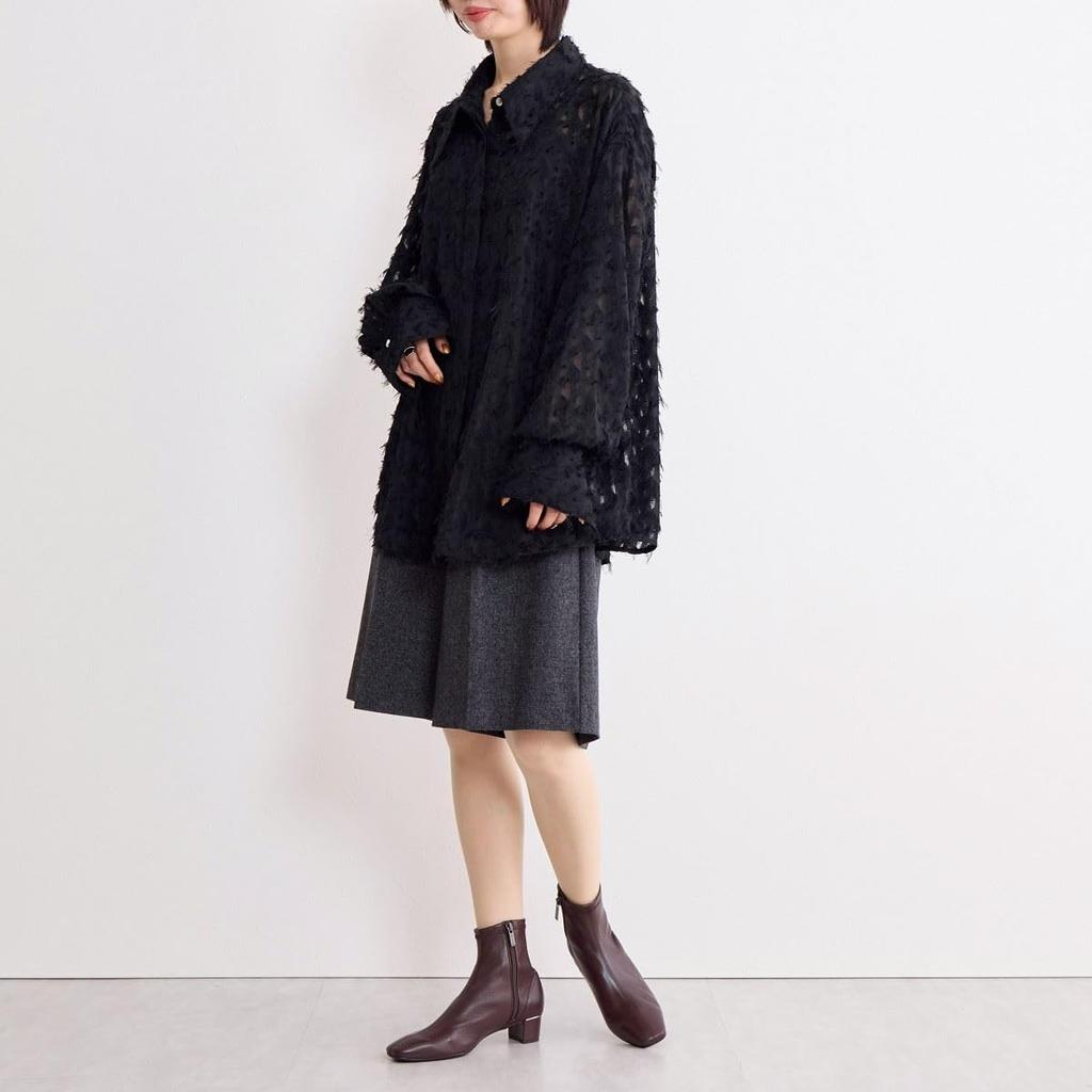 heel sheep leather stretch brown 250 HIMIKO/4cm boots/641401D