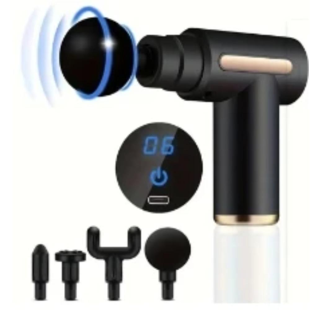 

Электрический массажный пистолет Фасция Глубокое расслабление мышц Тело Шея Массажер Плечо Расслабление Фитнес-оборудование Снижение шума Мужской Женский Type c charge