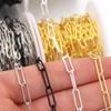 5Yards/Roll 12x4mm Paperclip Iron Chain Metal Bulk Link Chains For Jewelry Making DIY Necklace Bracelets Accessories Wholesale