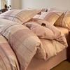 100% Cotton Flannel Duvet Cover Set Thick Winter Bedding Soft Breathable Bed Sheets Pillowcases