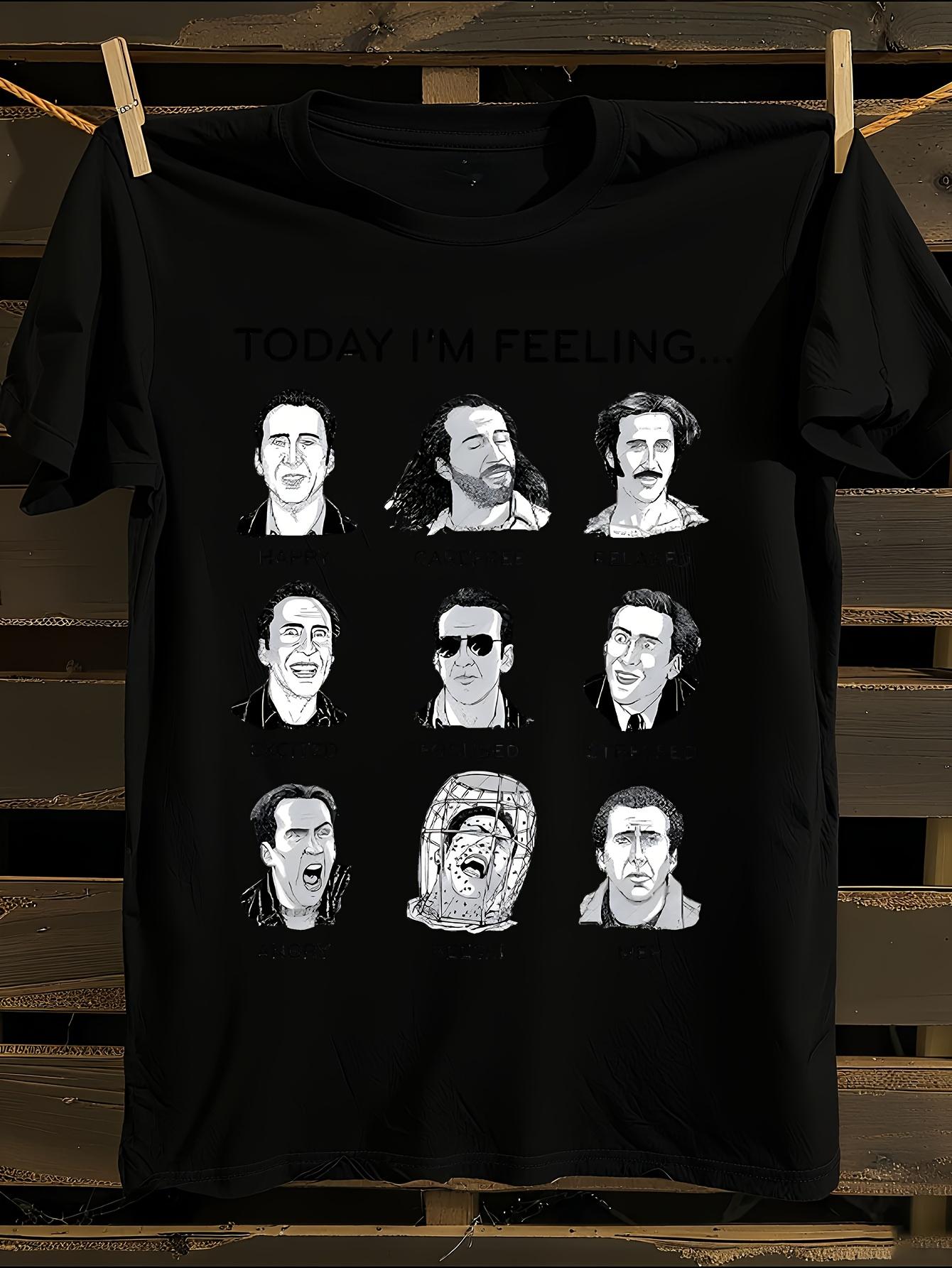 Nicolas Cage Iconic Movie Quotes T-shirt L
