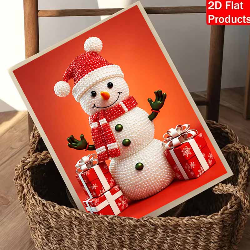 Christmas Snowman Pearl Painting Kit Handmade DIY Home Decoration Painting