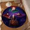 Halloween Witches Round Rug for Livingroom,Bedroom, Palyroom, Chair Rug, Area Rug, Circle Carpet, Large Size Fan Christmas Gift