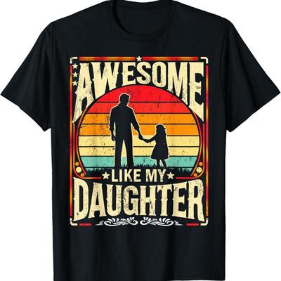 Genial wie meine Tochter Lustiger Vatertag Für Papa Vintage T-Shirt