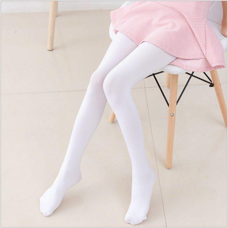 Spring and Autumn Thin Style80d Velvet Girls' Ballet Tights White Pantyhose