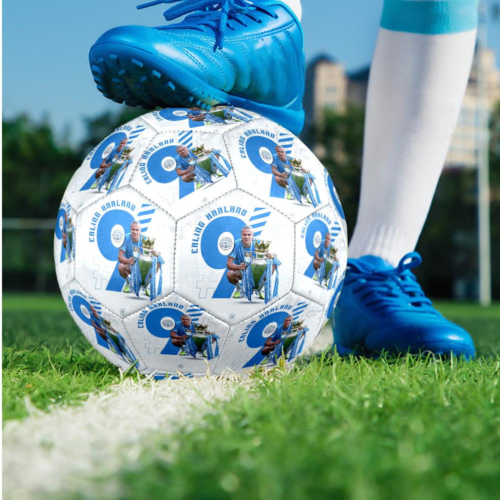 Pallone da calcio tema Erling Haaland Taglia 5 Pallone da calcio Tocco Morbido Pallone da calcio Professionale per Allenamento per Sport all'Aperto