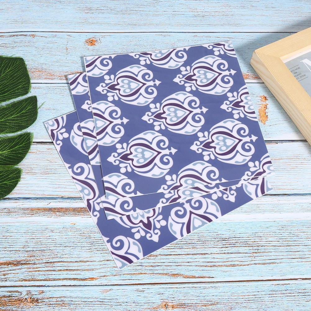 10Pcs Set 15x15cm Retro Style Tile Sticker Kitchen Floor Bathroom Anti Skid Waterproof Sticker