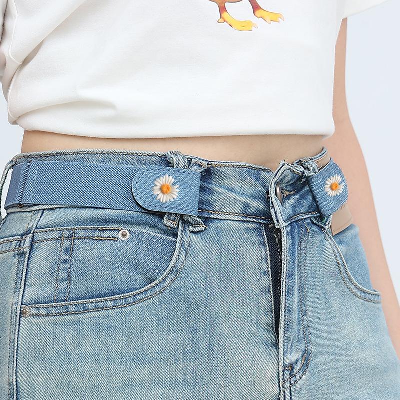 Lazy Belt Invisible and Traceless Belt for Men and Women Elastic Elastic Students Military Training Jeans Belt Waistband Closure Tool