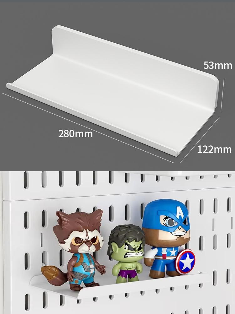 Nonperforated Bathroom and Kitchen Storage Rack,hook Hole Plate Accessories,wall Mounted Esports Storage Rack for Game Storage